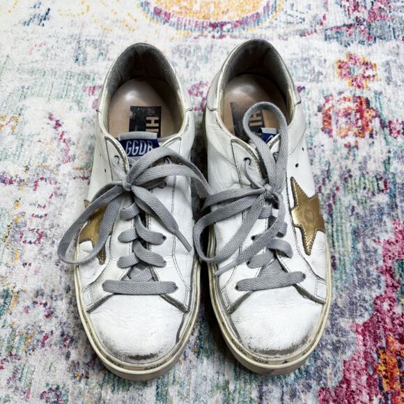 Golden Goose Hi Star Gold Platform Sneakers - Picture 9 of 9